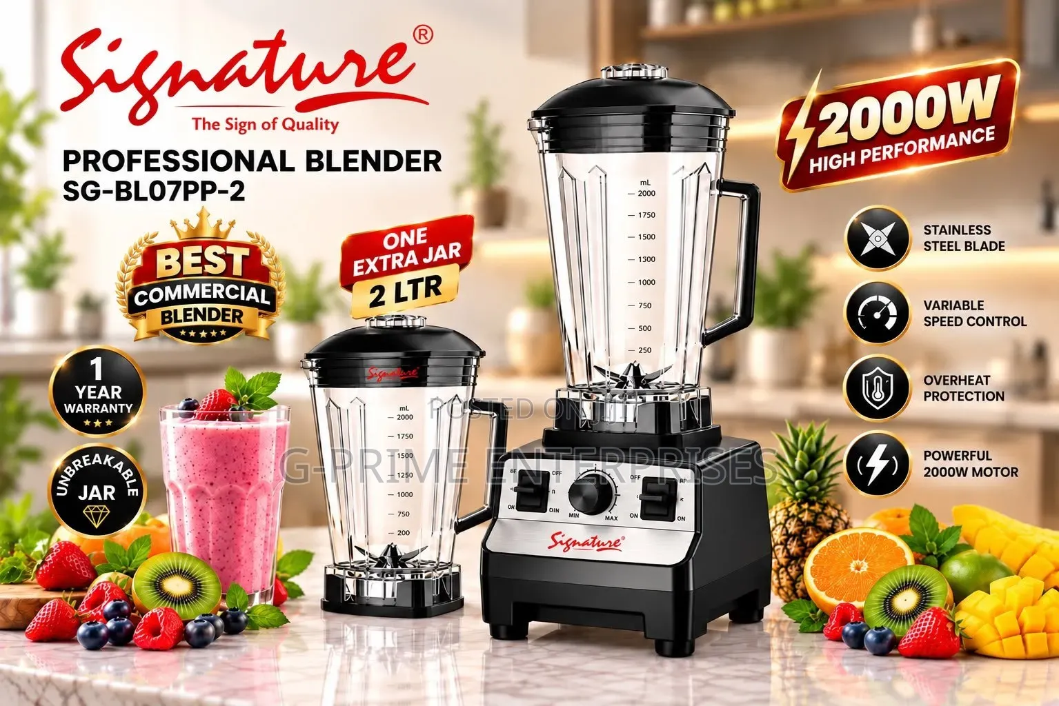 Commercial Blender 2000 Watts