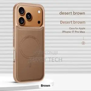 Luxury Pu Leather Wireless Charging Cover for iPhone 17 Pro Max