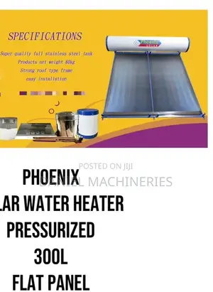 Phoenix Dc Solar Water Heater Pressurized 300ltrs Flat Panel