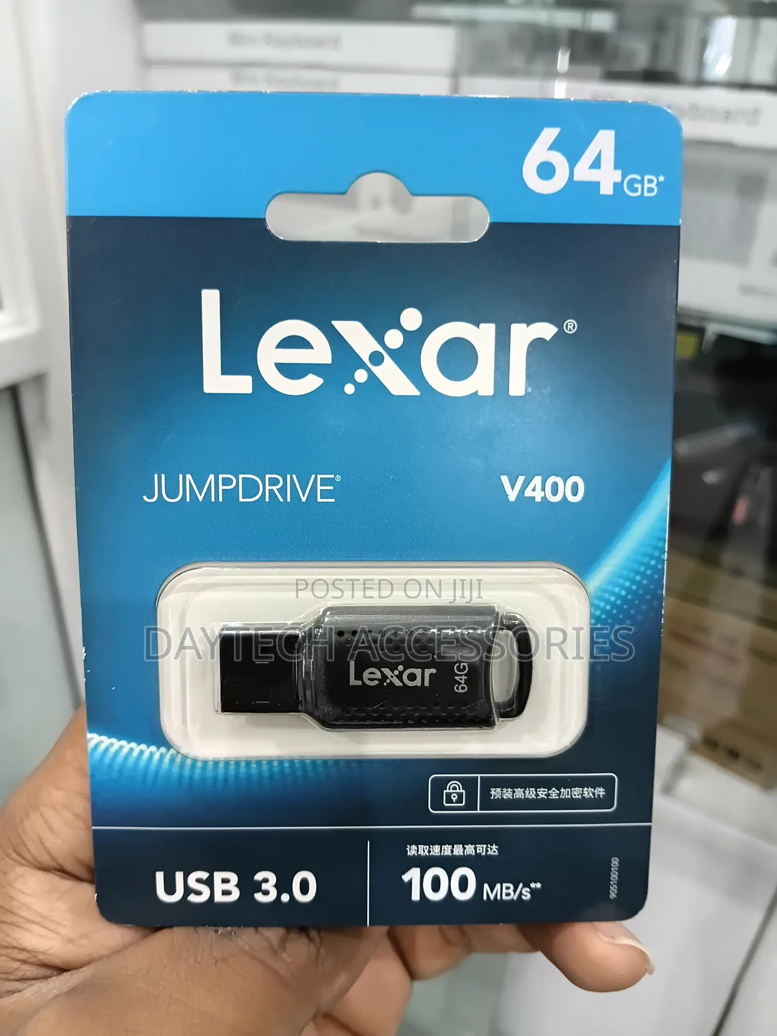 LEXAR JumpDrive 64GB V400 USB 3.0 Flash Drive - Black