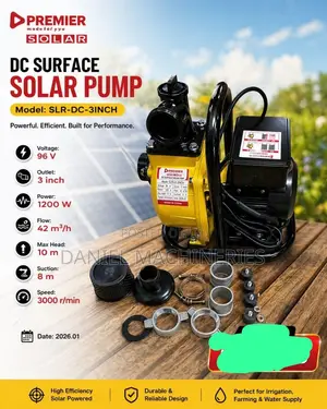 SLR-Dc-3inch Premier Dc Solar Surface Waterpump 96v 1200w Yellow