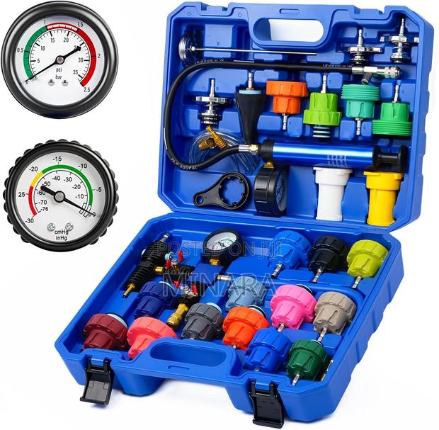 33 Pcs, Radiator Pressure Tester, Vacuum Type Cooling System Kit