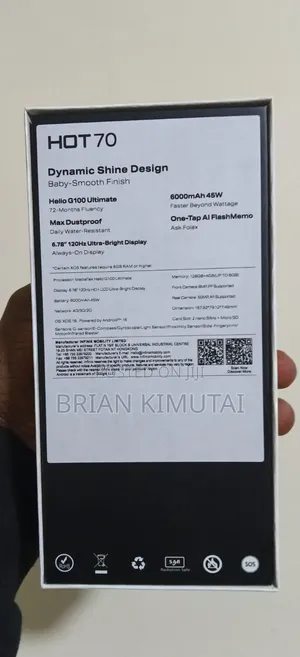 New Infinix Hot 70 128 GB Orange