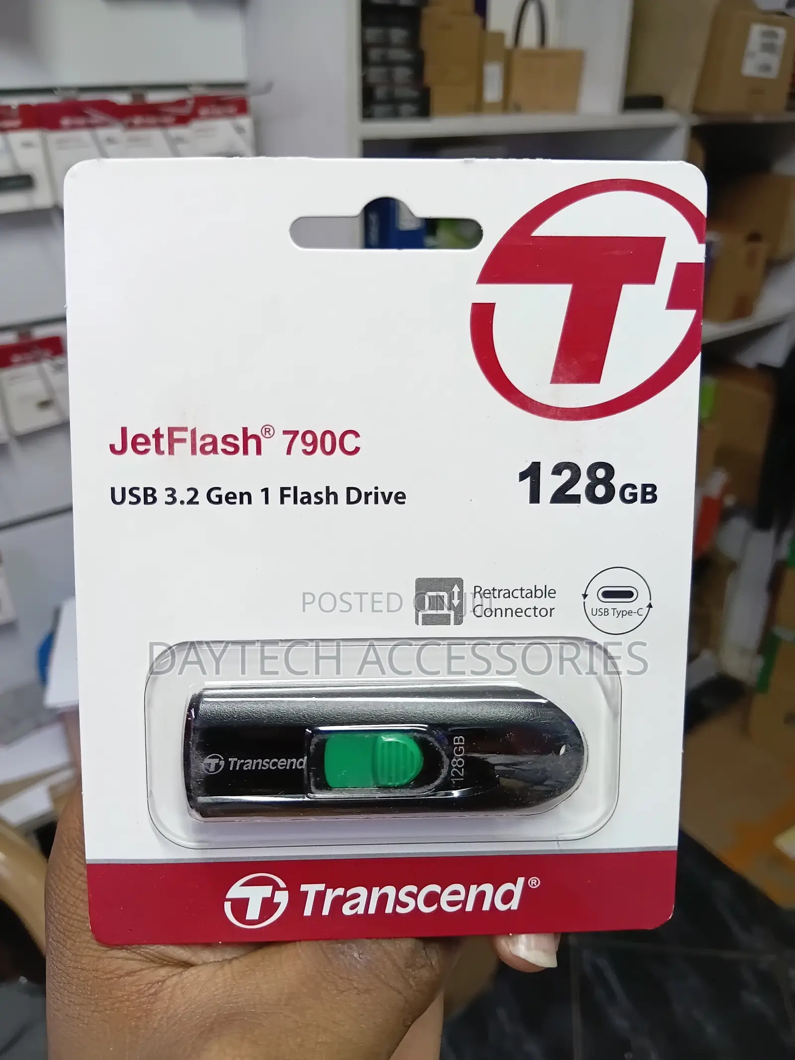 Transcend JetFlash 790C 128GB USB 3.2 Gen 1 Flash Drive