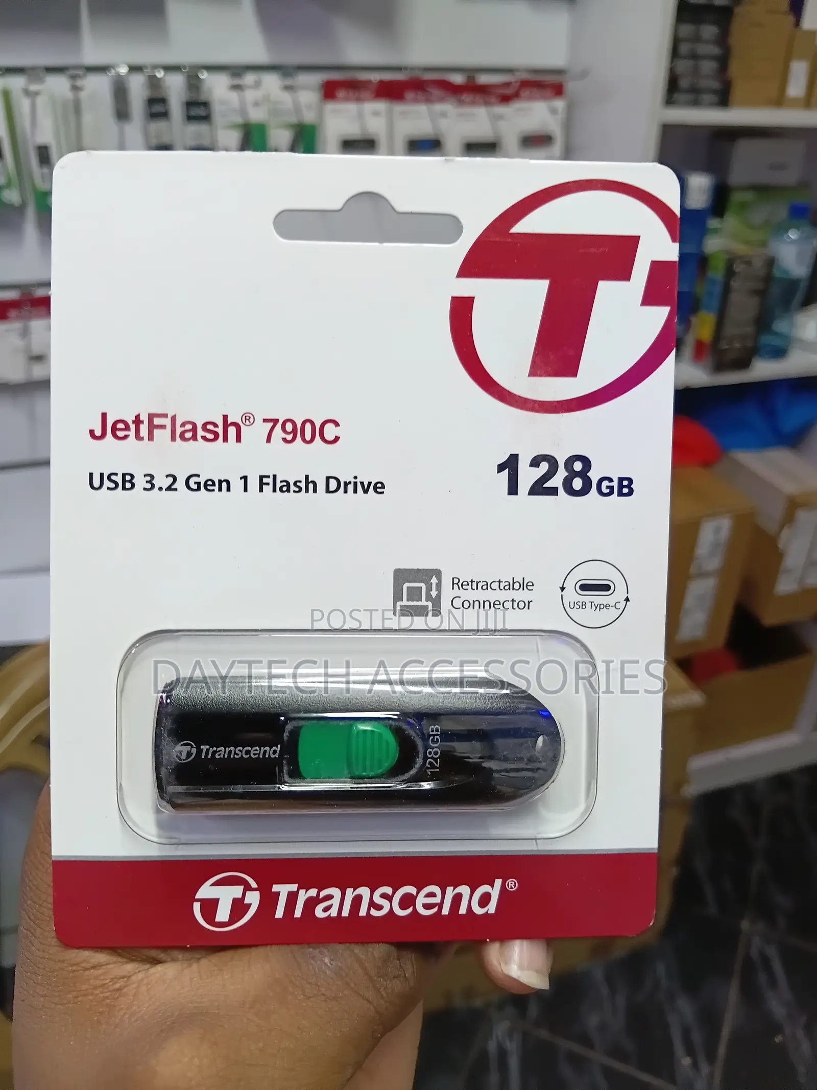 Transcend JetFlash 790C 128GB USB 3.2 Gen 1 Flash Drive