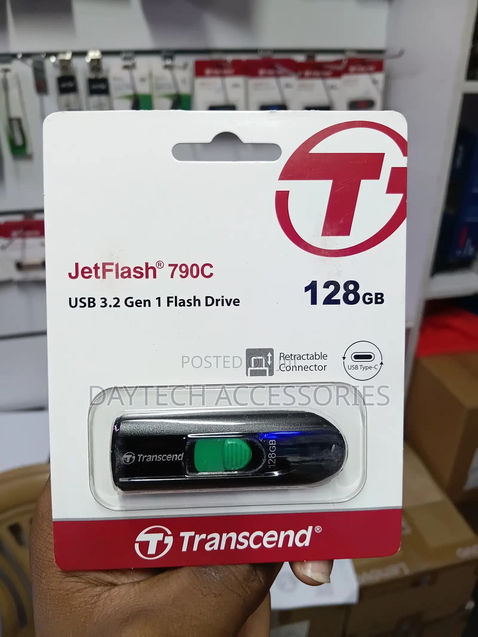 128GB Transcend JetFlash 790C USB3.2 Gen 1 (USB Type-C) Flash Drive