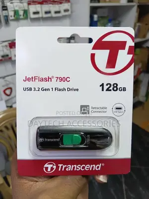 Transcend 128GB JetFlash 790C USB 3.2/3.1 Gen 1(USB 5Gbps) Flash Drive