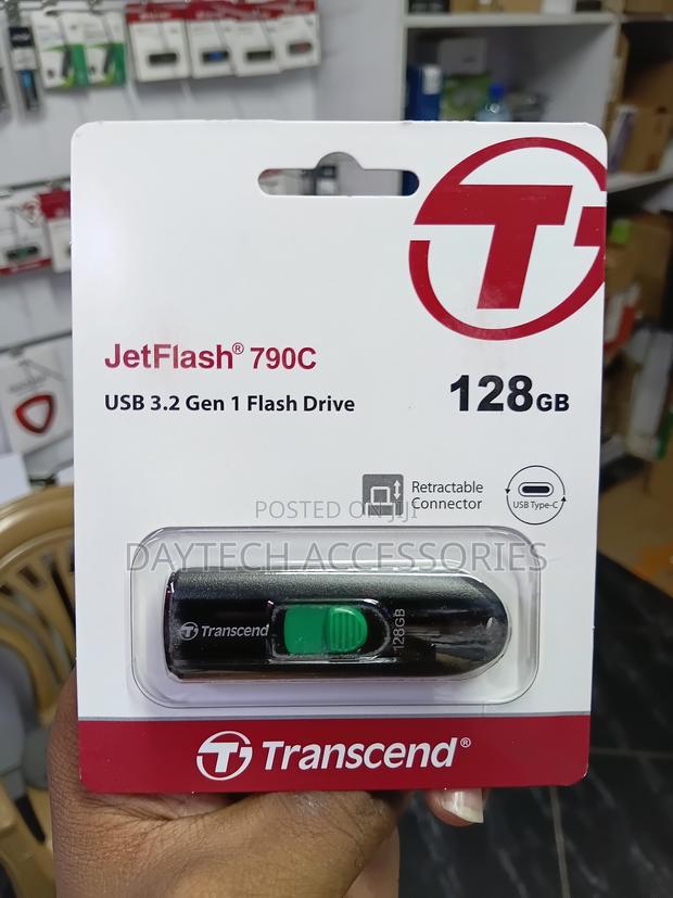 Transcend 128GB JetFlash 790C USB 3.2/3.1 Gen 1(USB 5Gbps) Flash Drive