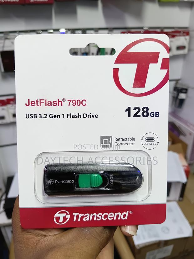 Transcend 128GB JetFlash 790C USB Type-C Flash Drive - Black