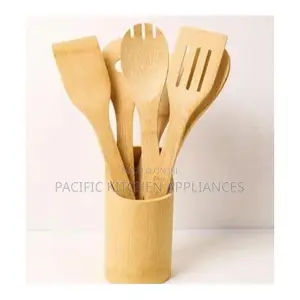 WOODEN 5-in-1 Bamboo Mwiko Set – Multifunctional Kitchen Tool Set