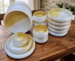 18 PCS  Glass Champagne Gold Swirl Dinnerware