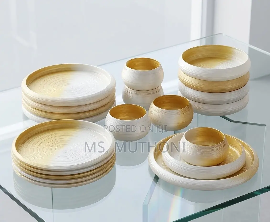Champagne Gold Ombré 18-Piece Dinnerware Set