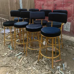 Kitchen Island Stools or Counter Stools With Gold Coated Frame