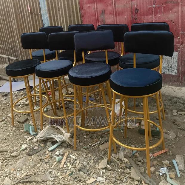Kitchen Island Stools or Counter Stools With Gold Coated Frame - thumbnail 2