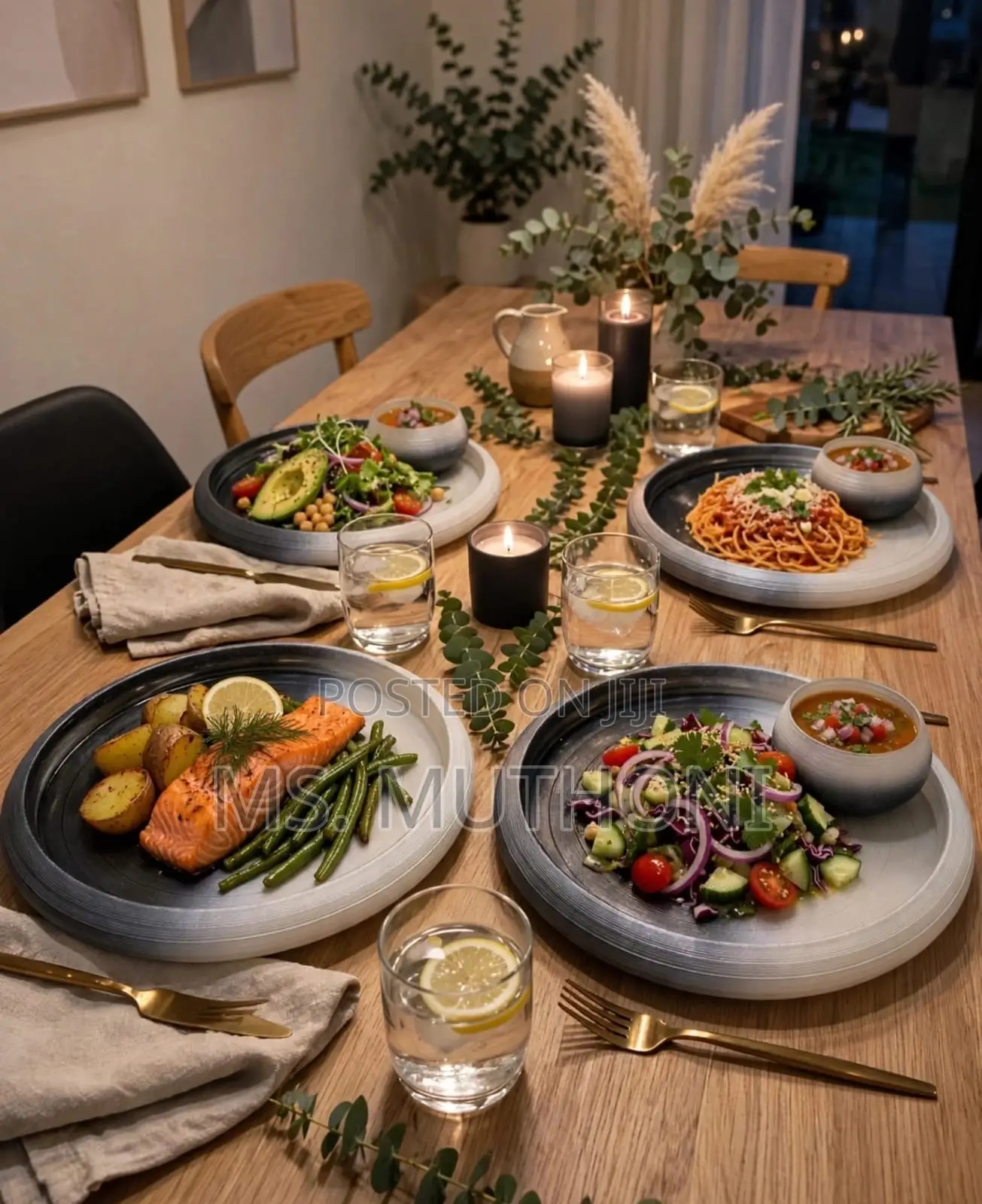 18 PCs Smoky Ombre Glass Dinnerware
