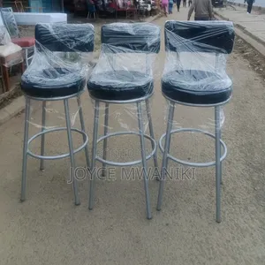 Counter Stools or Bar Stools With Silver Framed Metal
