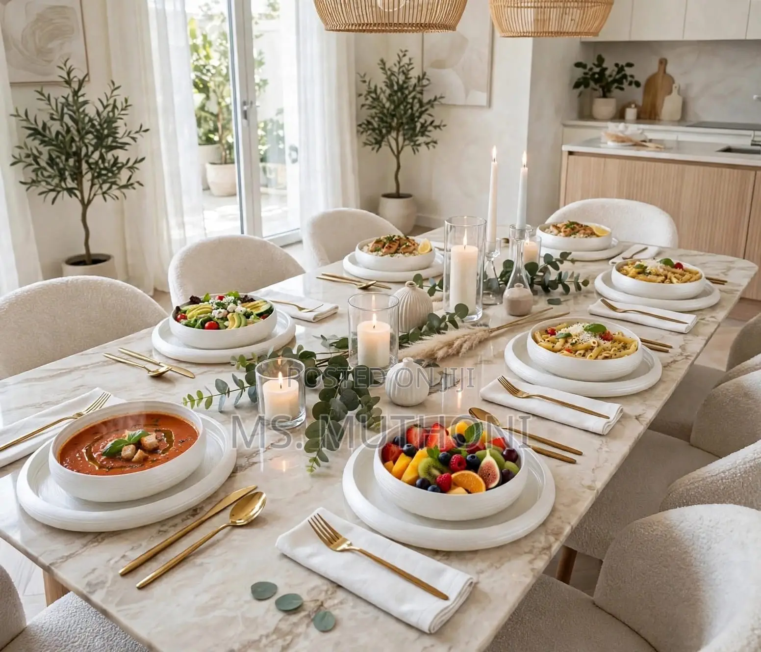  18 PCS Exquisite Swirl Dinnerware Collection