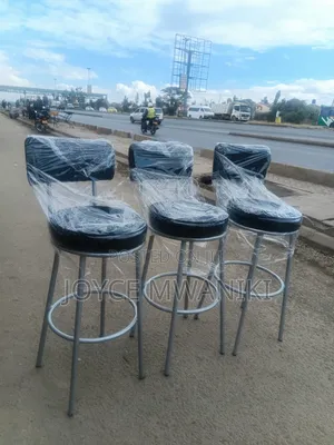 Counter Stools or Bar Stools With Silver Framed Metal