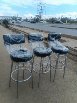 Counter Stools or Bar Stools With Silver Framed Metal