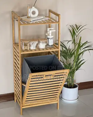 All-in-One Utility: Premium Bamboo Laundry Hamper