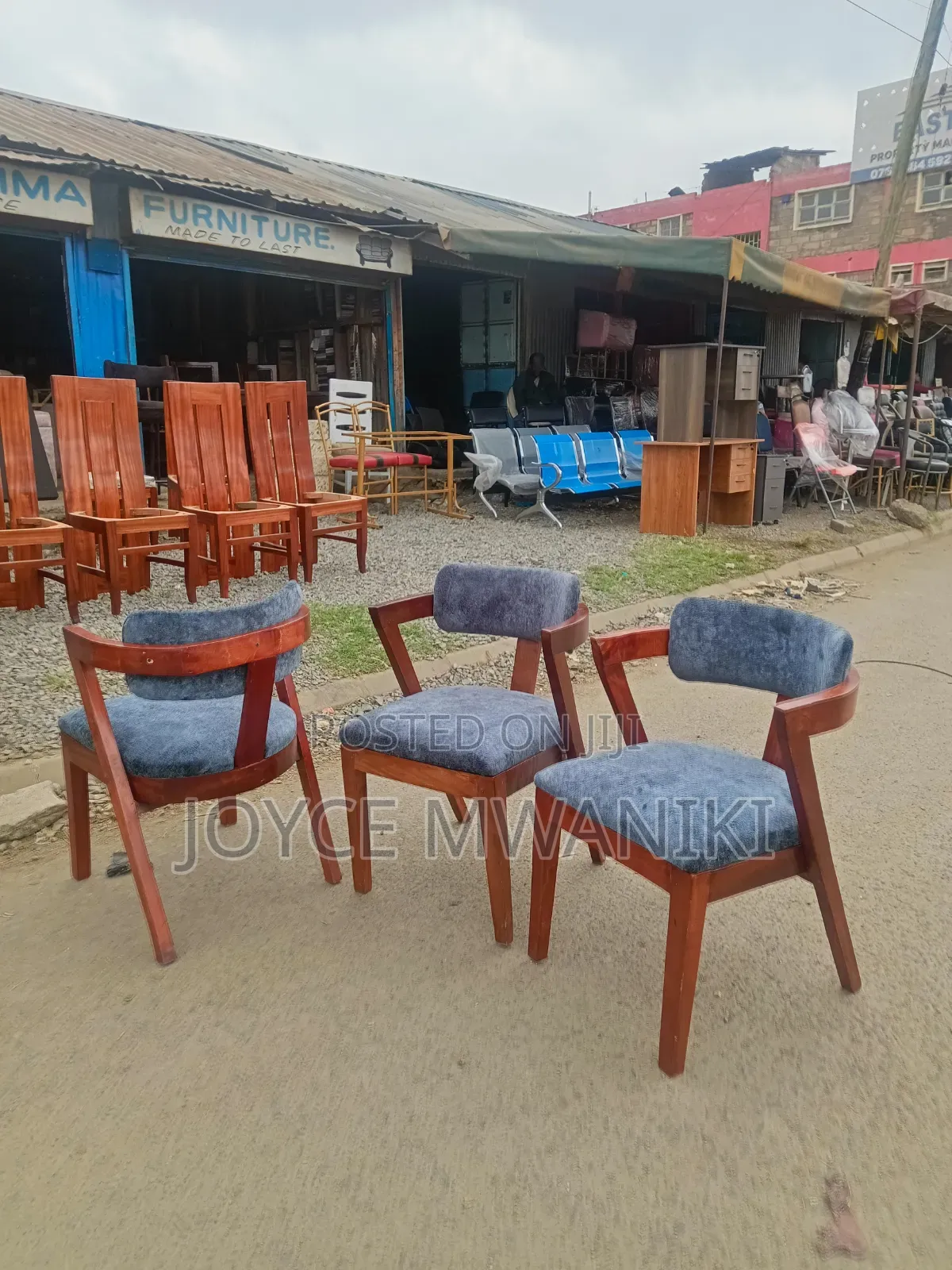 Mahogany Dinning Chairs, Restaurant or Reception, Grey 