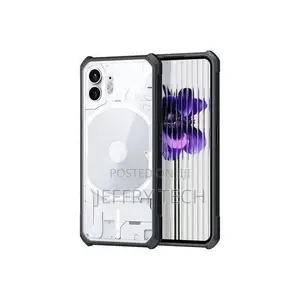 Anti Yellowing Hard Clear Acrylic Case Black Edges for Nothing Phone 2
