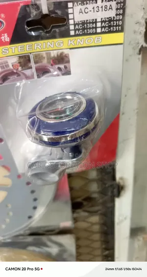 Steering Wheel Clip on Power Handle Knob With Compass