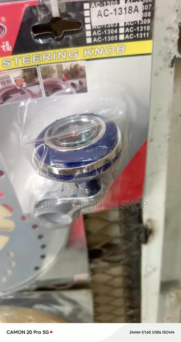 Steering Wheel Clip on Power Handle Knob With Compass - main view