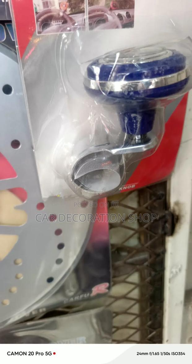 Steering Wheel Clip on Power Handle Knob With Compass - thumbnail 2