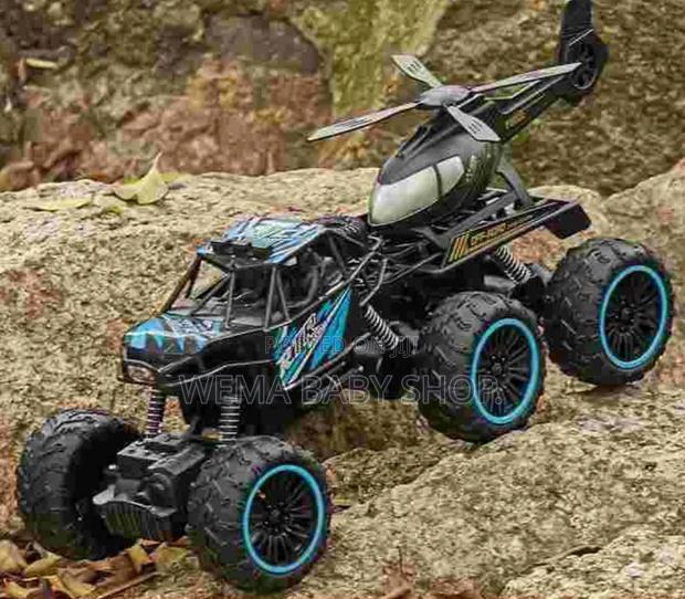 6-Wheel Off-Road RC Truck With a Removable/Detachable Helicopter