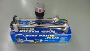 Electric Air Compressor Horn Kit Wit Durable Twin Chrome Trumpet Tubes