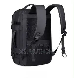 Versatile, Unisex Expandable Backpack (Black/Grey)