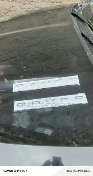Range Rover Silver Hood&trunk Letter Emblem Badge