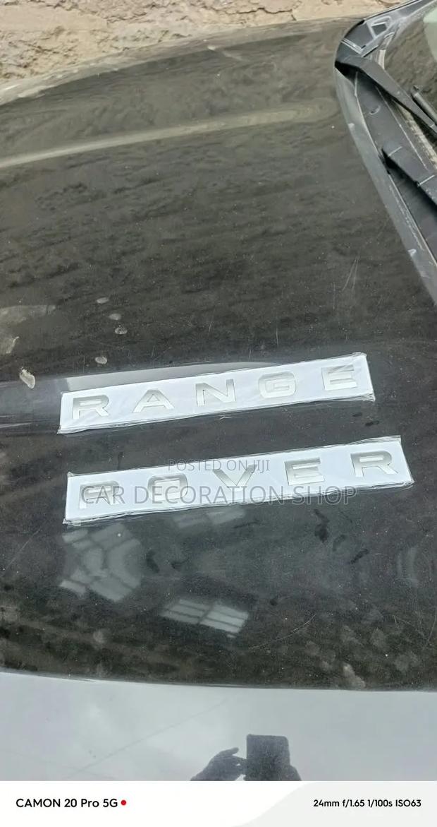 Range Rover Silver Hood&trunk Letter Emblem Badge - main view