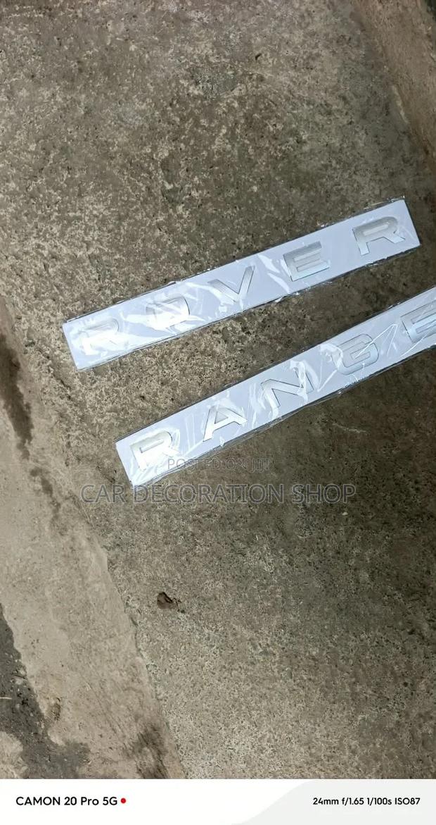 Silver Range Rover 3D Front/Rear Lettering Replacement Badge - thumbnail 2