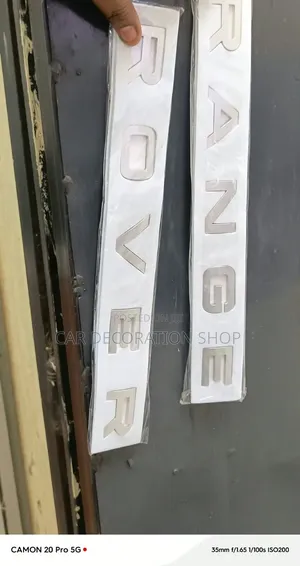 Silver Range Rover Hood or Tailgate Letter Emblem
