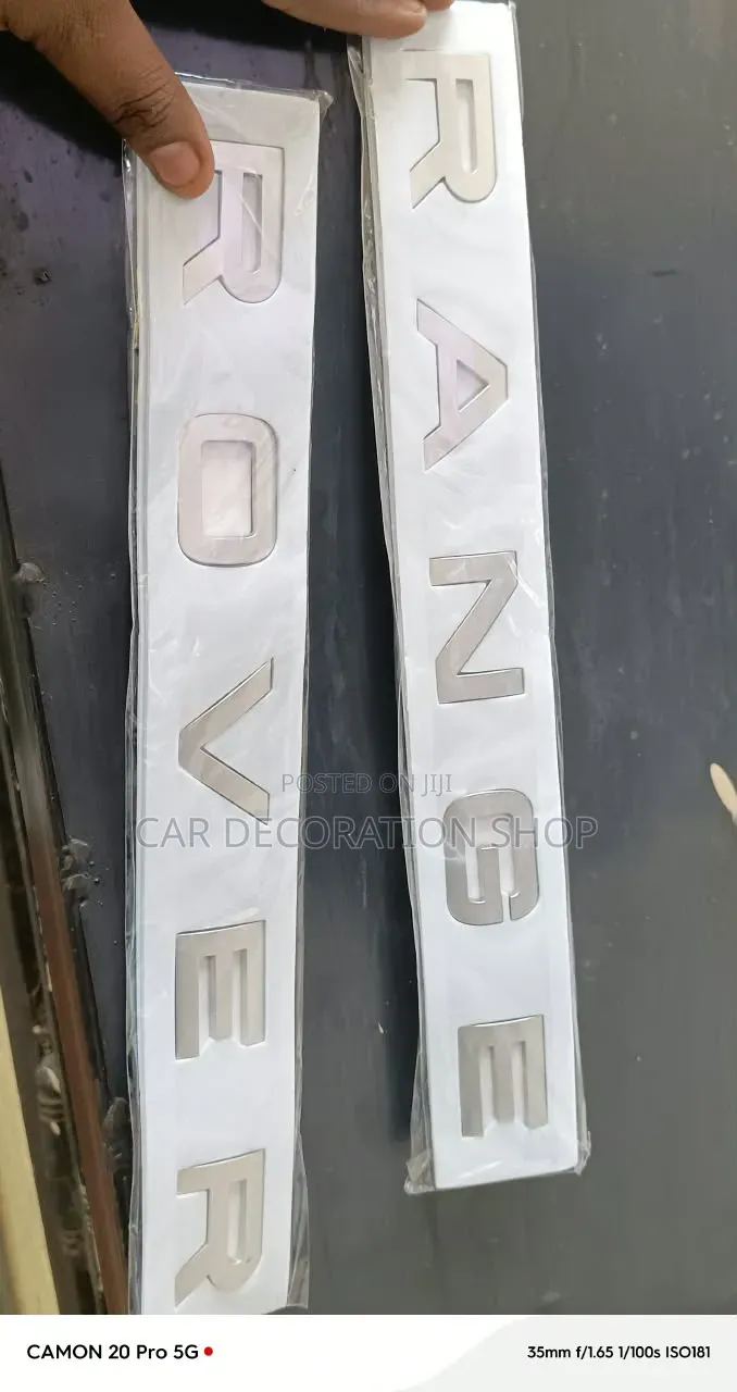 Self Adhesive Backing Range Rover Emblem Set Fo Front Hood/Rear Trunk