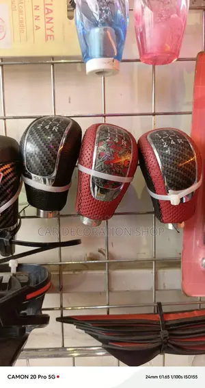 5speed Manual Gear Knob Wit Polished Chrome Carbon Textured Face Panel