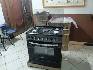 Nunix 60×80cm Freestanding Cooker – 4 Gas + 1 Electric