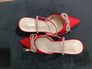 Victoria Kitted Heels Red