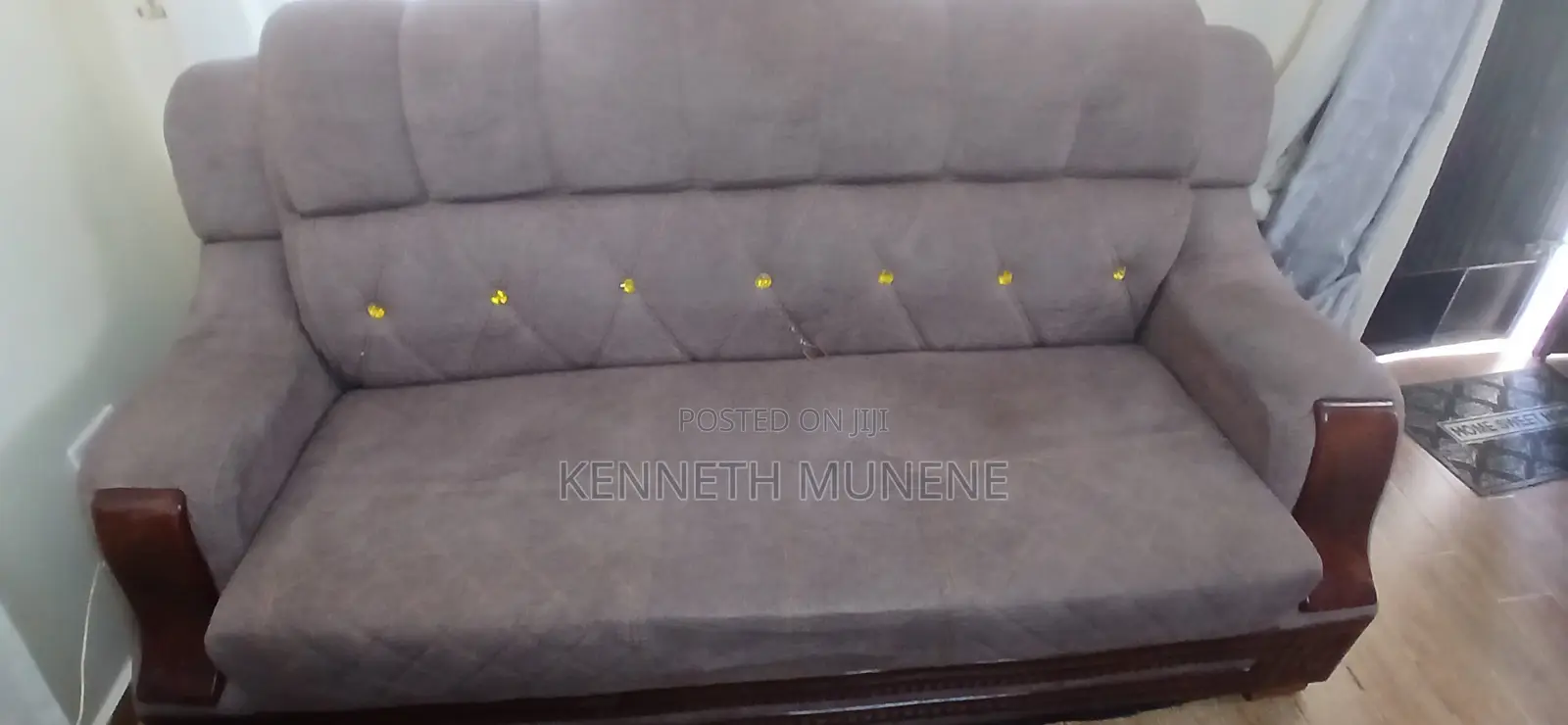 Grey 3-Seater Sofa in Good Condition –Nairobi
