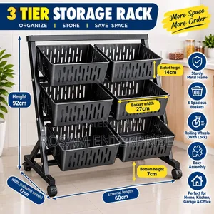 Kitchen Vegetable Basket Rack 3 Layer