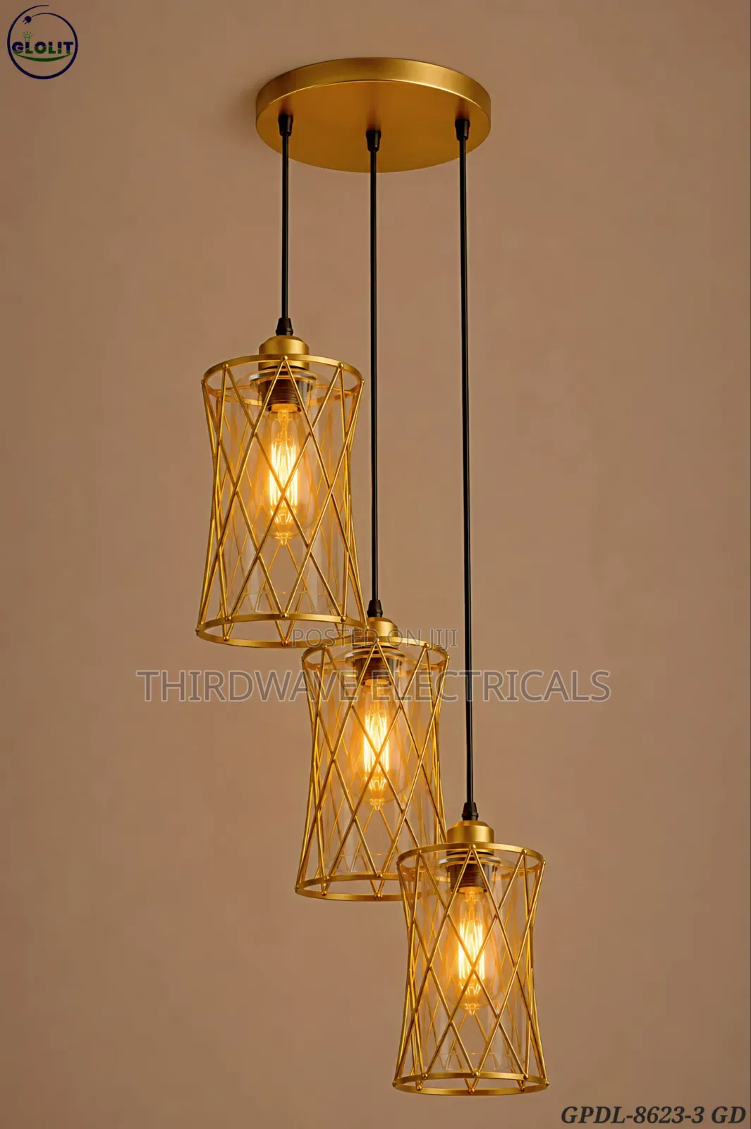 3-in-1 Geometric Cluster Pendant Light