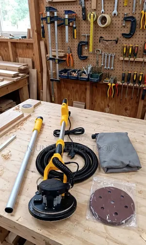 Electric Drywall Sander With a Vacuum Dust Collection System