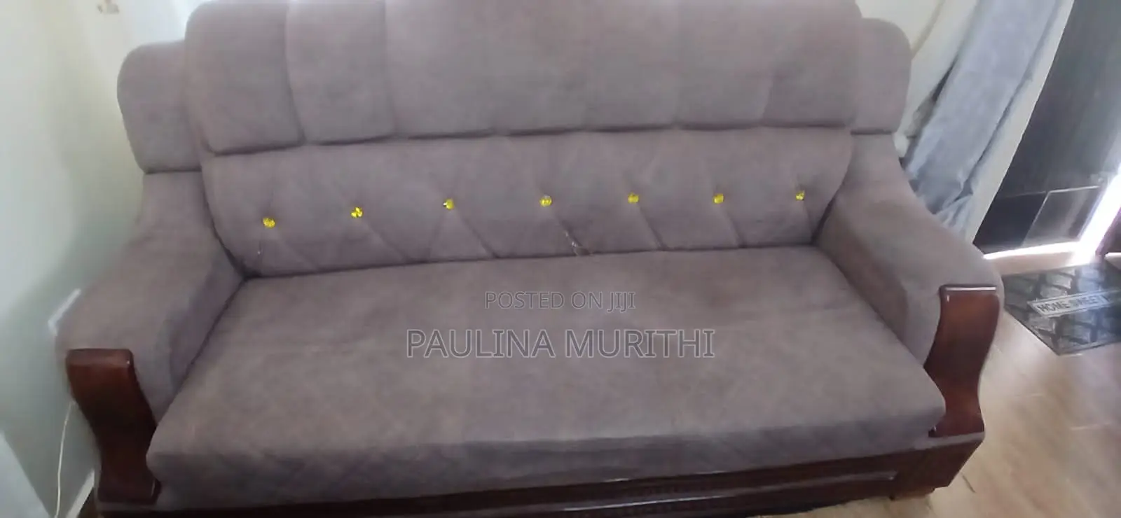 Grey 3-Seater Sofa for Sale in Good Condition