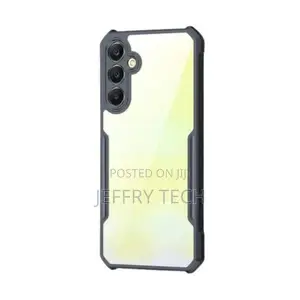 Xundd Samsung Galaxy S24 Unique Clear Case Cover With Black Endings