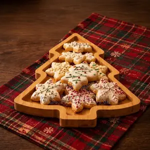 3Pc Wooden Christmas Dessert Boards