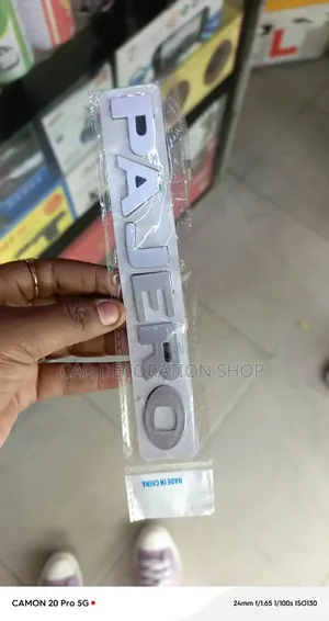 PAJERO 3D Silver Letterlogo Emblem Badge Sticker Self Adhesive