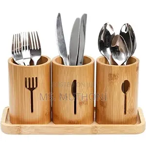 Bamboo Countertop Cutlery Set