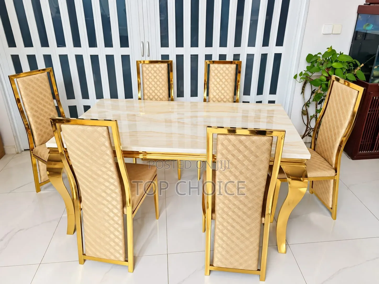 Modern Dining Table Set With 6 Chairs